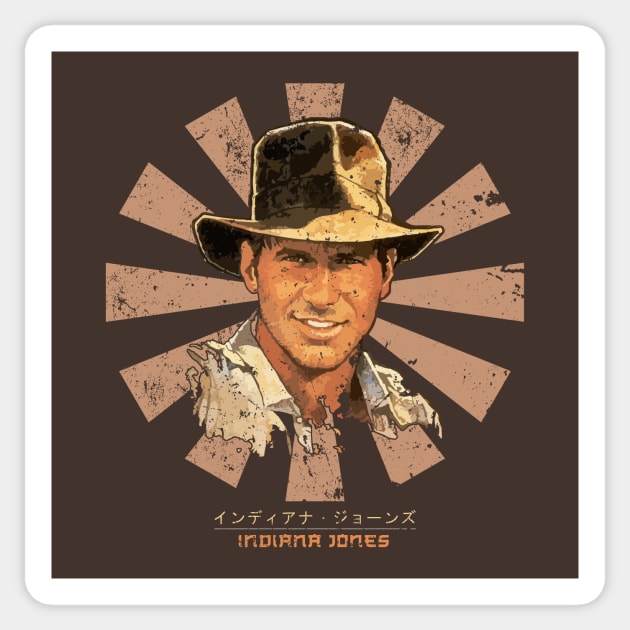 Indiana Jones Retro Japanese Sticker by Nova5